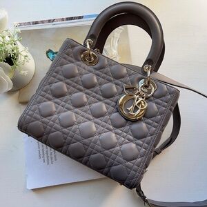 Dior Medium Lady Dior Bag Grey 2021